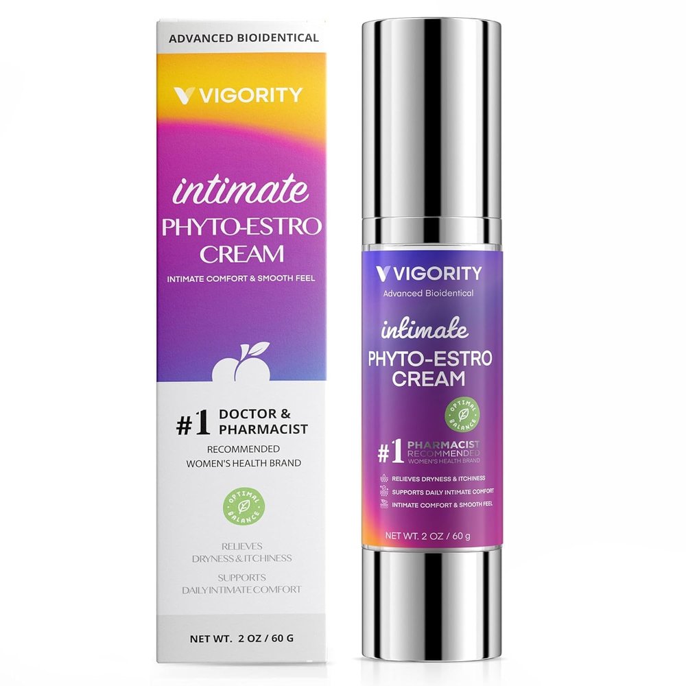 Vigority Intimate Phyto-Estro Cream for Women, Daily Intimate Moisturizer for Comfort & Hydration, Gentle Botanical Formula, Paraben-Free, 50g / 1.76 oz