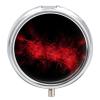 Explosion Burst Red Black Pill Box 3 Compartment Small Pill Case Travel Round Pill Box Portable for Pocket Or Purse Pill Organizer Pill Container Holder to Hold Vitamins view 1