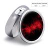 Explosion Burst Red Black Pill Box 3 Compartment Small Pill Case Travel Round Pill Box Portable for Pocket Or Purse Pill Organizer Pill Container Holder to Hold Vitamins view 2