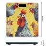 Art Chicken Painting Bathroom Scale Weight Scale for Body Weight,Highly Accurate Digital Weighing Machine Clear LED Display Digital Bathroom Body Scale 400lb/182kg view 2