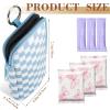 2 Pack Portable Tampon Holder Zippered Pouch with Snap Hook, Waterproof Travel-Friendly Discreet Period Bag, Feminine Products Organizer for Women Purse (Plaid) view 2