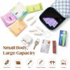 2 Pack Portable Tampon Holder Zippered Pouch with Snap Hook, Waterproof Travel-Friendly Discreet Period Bag, Feminine Products Organizer for Women Purse (Plaid) view 3