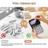 2 Pack Portable Tampon Holder Zippered Pouch with Snap Hook, Waterproof Travel-Friendly Discreet Period Bag, Feminine Products Organizer for Women Purse (Plaid) view 4