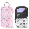 2 Pack Portable Tampon Holder Zippered Pouch with Snap Hook, Waterproof Travel-Friendly Discreet Period Bag, Feminine Products Organizer for Women Purse (Bow) view 1