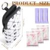 2 Pack Portable Tampon Holder Zippered Pouch with Snap Hook, Waterproof Travel-Friendly Discreet Period Bag, Feminine Products Organizer for Women Purse (Bow) view 2