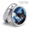 Wolfs Pill Box 3 Compartment Small Pill Case Travel Round Pill Box Portable for Pocket Or Purse Pill Organizer Pill Container Holder to Hold Vitamins view 2
