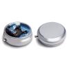 Wolfs Pill Box 3 Compartment Small Pill Case Travel Round Pill Box Portable for Pocket Or Purse Pill Organizer Pill Container Holder to Hold Vitamins view 3