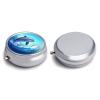 Cute Dolphin Pill Box 3 Compartment Small Pill Case Travel Round Pill Box Portable for Pocket Or Purse Pill Organizer Pill Container Holder to Hold Vitamins view 3