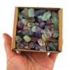 1,000 Carats Rainbow Fluorite Handpicked Tumbled Stones Crystals Chips Bulk Pocket Stones for Healing, Reiki, Meditation, Witchcraft and Home Decorations (Rainbow Fluorite) view 1