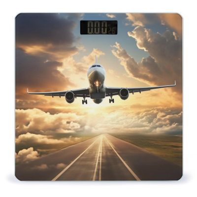 Airplane Bathroom Scale Weight Scale for Body Weight,Highly Accurate Digital Weighing Machine Clear LED Display Digital Bathroom Body Scale 400lb/182kg