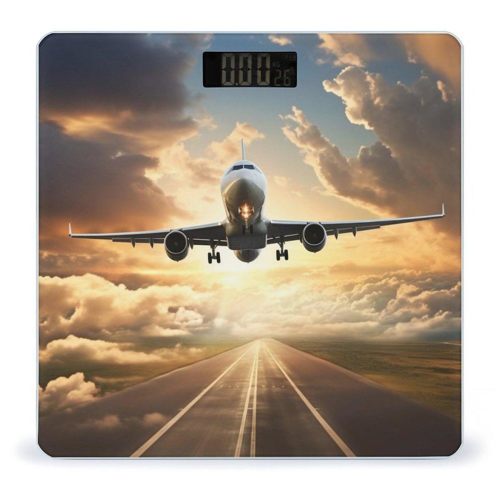 Airplane Bathroom Scale Weight Scale for Body Weight,Highly Accurate Digital Weighing Machine Clear LED Display Digital Bathroom Body Scale 400lb/182kg