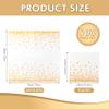 100 Pack Paper Cocktail Napkins Disposable Paper Napkins Gold Polka Dot Graduation Dinner Napkins Party White Napkins Disposable Decorative for Easter Bridal Shower Wedding Birthday Party Supplies view 3