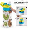 ZEYARUIBO Kiwi Birds Kiwi Fruit Slices Convenient to Carry Large Capacity Pop-up Water Cup Blue-Kiwi Birds Kiwi Fruit Slices view 4