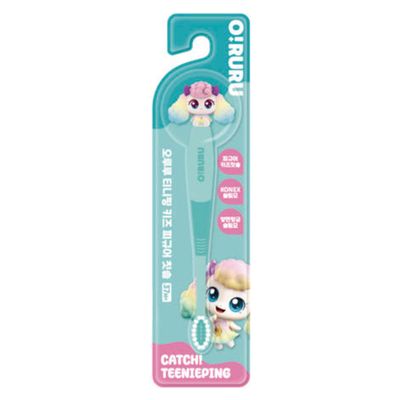 Catch Teenieping Character Toothbrush, Soft PBT Bristles & Non-Slip Ergonomic Handle (Fluffyping , Free)