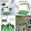 Yreiwoby Universal Rollator Walker Seat and Backrest Covers with Basket 3Pcs Set St. Patrick's Day Walker Bag for Seniors Washable Accessories Decorations view 4