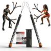 Adjustable Ropeless Battle Ropes Trainer, Cordless Battle Ropes for Home Gym with Poster, Workout Exercise Rope for Strength Building, HIIT and Low-Impact Aerobic Training for Men & Women (Black) view 1