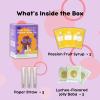 YZB Instant Boba Drink Kit, Crystal Bubble Fruit Tea (Jelly-Style), Passion Fruit Green Tea with Mango-Flavored Bubble, No Heat Needed, DIY, Mix & Sip in seconds, 3 Servings with Straws view 2