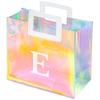 VUOJUR 12.8'' Holographic Letter Large Gift Bag for Women Birthday Personalized Reusable Party Bag(E) view 1