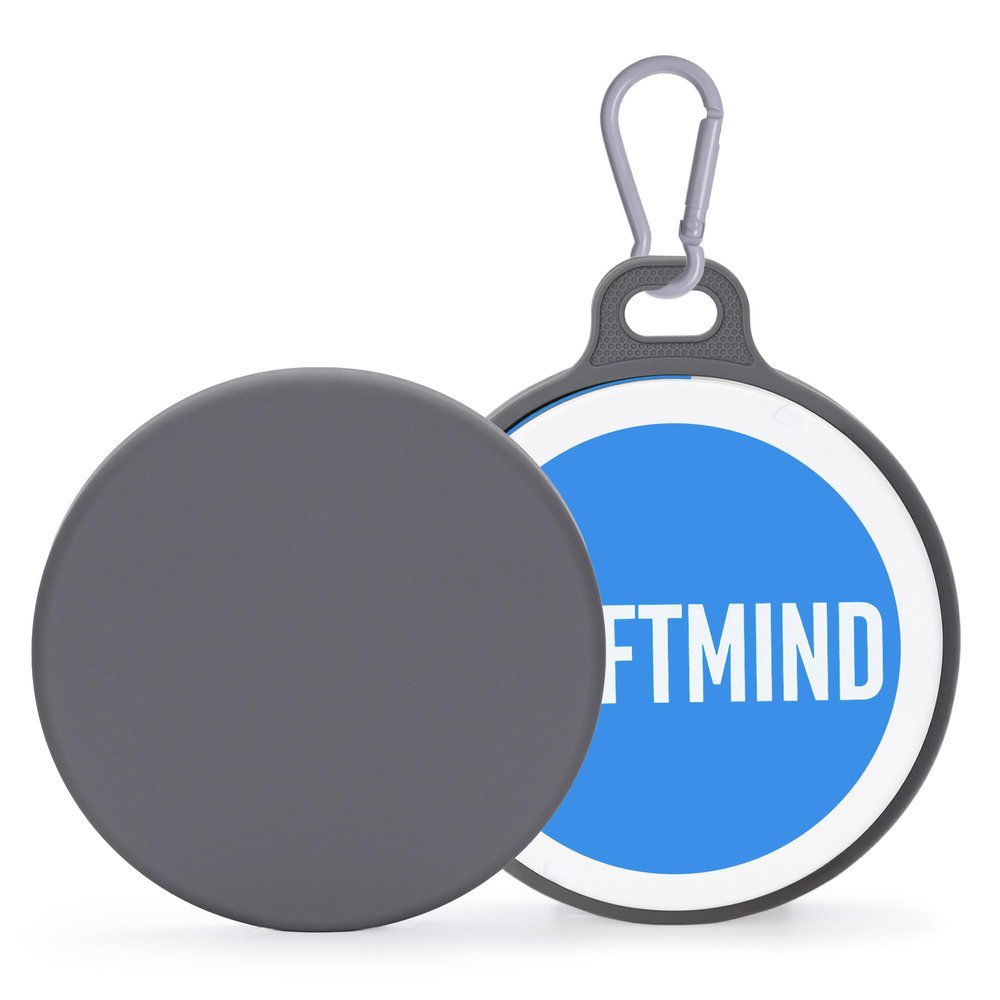 AGIFTMIND Silicone Protective Case Specially Design for ZYN Caffeine Energy Pouches Cans - Magnetic Mount Holder with 6 Adhesive Pads, Carabiner Clip - Discreet 2-Piece Design (Gray)