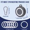 AGIFTMIND Silicone Protective Case Specially Design for ZYN Caffeine Energy Pouches Cans - Magnetic Mount Holder with 6 Adhesive Pads, Carabiner Clip - Discreet 2-Piece Design (Gray) view 2