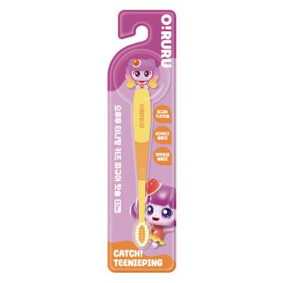 Catch Teenieping Character Toothbrush, Soft PBT Bristles & Non-Slip Ergonomic Handle (Jellyping , Free)
