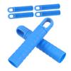 GLEAVI 6pcs Mop Rod End Sleeve and Broom Handle Replacement Caps, Non-Slip Blue Plastic Covers with Hanging Holes for 25mm Mop and Broom Poles, Home and Commercial Cleaning Accessories view 1