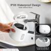 AOLVI Ultrasonic Retainer Cleaner Machine, IPX6 Waterproof Denture Cleaner, 3 Modes Dental Cleaning Pod with RGB Indicator, 45kHz Mouth Guard Cleaner with UV Light, 200ML Tank, White view 4