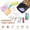2 Pack Portable Tampon Holder Zippered Pouch with Snap Hook, Waterproof Travel-Friendly Discreet Period Bag, Feminine Products Organizer for Women Purse (Leopard) view 3
