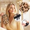 2 Pack Portable Tampon Holder Zippered Pouch with Snap Hook, Waterproof Travel-Friendly Discreet Period Bag, Feminine Products Organizer for Women Purse (Leopard) view 4