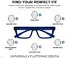 Eyekepper Blue Light Reading Glasses Men Women 0.5, Large Design Blue view 4