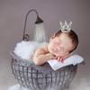 2Pcs Mini Infant Crown Baby Princess Tiara Cake Topper Crystal Rhinestone Small Silver Cupcake Crown for Newborn Photo Prop Royal Prince Themed Birthday Wedding Christmas Party Decorations view 4