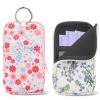 2 Pack Portable Tampon Holder Zippered Pouch with Snap Hook, Waterproof Travel-Friendly Discreet Period Bag, Feminine Products Organizer for Women Purse (Floral) view 1