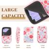 2 Pack Portable Tampon Holder Zippered Pouch with Snap Hook, Waterproof Travel-Friendly Discreet Period Bag, Feminine Products Organizer for Women Purse (Floral) view 4