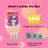 YZB Instant Boba Drink Kit, Crystal Bubble Fruit Tea (Jelly-Style), Dragon Fruit Green Tea with Lychee-Flavored Bubble, No Heat Needed, DIY, Mix & Sip in seconds, 3 Servings with Straws view 2
