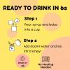 YZB Instant Boba Drink Kit, Crystal Bubble Fruit Tea (Jelly-Style), Dragon Fruit Green Tea with Lychee-Flavored Bubble, No Heat Needed, DIY, Mix & Sip in seconds, 3 Servings with Straws view 3