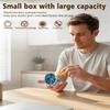 LRITER Pill Case, 3 Compartment Portable Travel Pill Box, Pillbox Organizer, Cute Small Medicine Storage Container, Purse Accessories for Women, Men (Blue Leopard Print) view 2