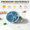 LRITER Pill Case, 3 Compartment Portable Travel Pill Box, Pillbox Organizer, Cute Small Medicine Storage Container, Purse Accessories for Women, Men (Blue Leopard Print) view 3