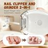 2026 New Universal Automatic Fingernail Grinder, USB 3 in 1 Electric Nail Clippers with LED Light & 3 Speeds, 360 Silent Auto Fingernail Cutter and Polishing Trimmer for Whole Family (2pcs) view 2