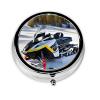 Advanced Snowmobile Round Pill Box.Mini Full Printed Metal Pillbox. Travelfriendly 3compartment Design, 2.0 x 2.0 x 0.7 inches. view 1