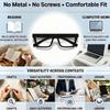 Eyekepper Blue Light Reading Glasses Men Women 1.5, Large Design Black view 2