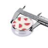 Pink Watermelon Round Pill Box.Mini Full Printed Metal Pillbox. Travelfriendly 3compartment Design, 2.0 x 2.0 x 0.7 inches. view 4
