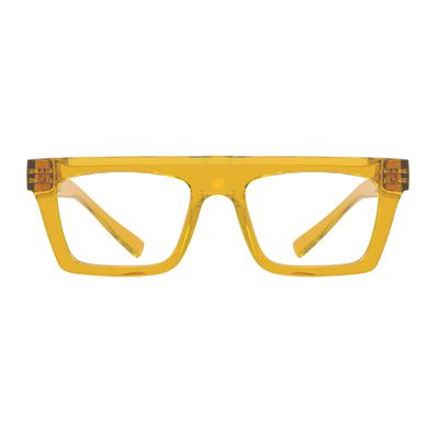 Eyekepper Metalless Screwless Spring Hinges Reading Glasses for Women and Men Design Readers(Yellow, +1.25)