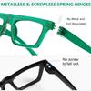 Eyekepper Metalless Screwless Spring Hinges Reading Glasses for Women and Men Design Readers(Yellow, +1.25) view 2