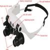 10X 15X 20X 25XPCB Watch Repair Jewelry Headband LED Light Eyes Glasses Magnifier Marriage view 2
