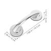 EXAOMBLE 2pcs Suction Cup Shower Grab Bars with Strong Adhesive Medium Silver No-Drill Bathroom Safety Handles for Seniors and Elderly, Portable Suction Cup Door Pull Handles for Glass view 2