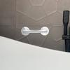 EXAOMBLE 2pcs Suction Cup Shower Grab Bars with Strong Adhesive Medium Silver No-Drill Bathroom Safety Handles for Seniors and Elderly, Portable Suction Cup Door Pull Handles for Glass view 4
