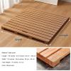 Teak Solid Wood Shower Floor Mat, Wood Walk in Shower Non Slip Mats, Raised Comfortable Board, for Bathroom, Bathtub, Spa, Sauna, Pool, Indoor & Outdoor Use(40x40cm/15.7 * 15.7in) view 2