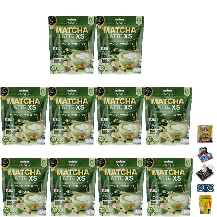 300 grams (30 Sachets) Roasted Snack Delicious Mellow Intense MikeoMatcha LatteXS Instant Mix Healthy 18 in 1 Vegan Snack Set 10 No0617896555 By Beautygoodshop [Get Free For You Beauty Gifts]