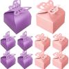 25pcs Pink Purple Butterfly Favor Boxes - Suitable for Birthdays, Activities and Weddings(Pink) view 2