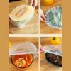 100Pcs Food Cover Disposable Plastic Wrap Elastic Food Covers For Fruit Bowl Cup view 3
